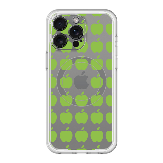 スリムプロテクションプレミアムケース with MagSafe［ Apple - Green ］