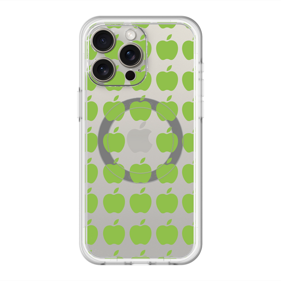 スリムプロテクションプレミアムケース with MagSafe［ Apple - Green ］