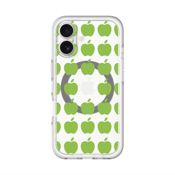 スリムプロテクションプレミアムケース with MagSafe［ Apple - Green ］