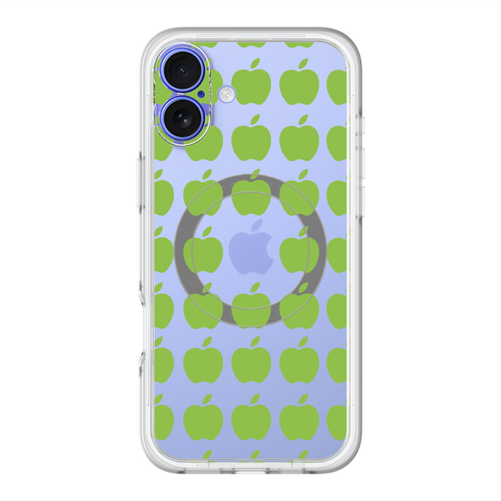スリムプロテクションプレミアムケース with MagSafe［ Apple - Green ］