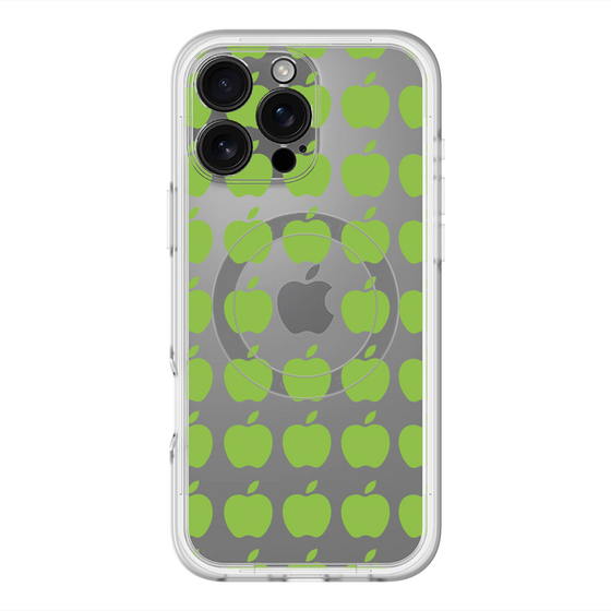 スリムプロテクションプレミアムケース with MagSafe［ Apple - Green ］