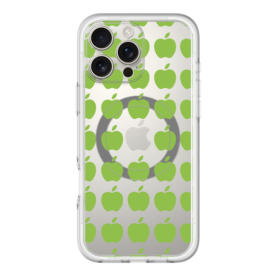 スリムプロテクションプレミアムケース with MagSafe［ Apple - Green ］