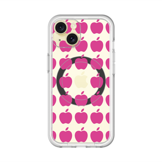 スリムプロテクションプレミアムケース with MagSafe［ Apple - Pink ］