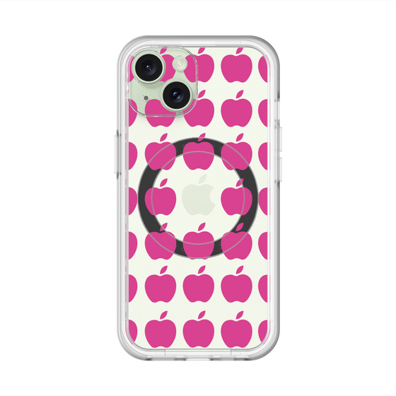 スリムプロテクションプレミアムケース with MagSafe［ Apple - Pink ］