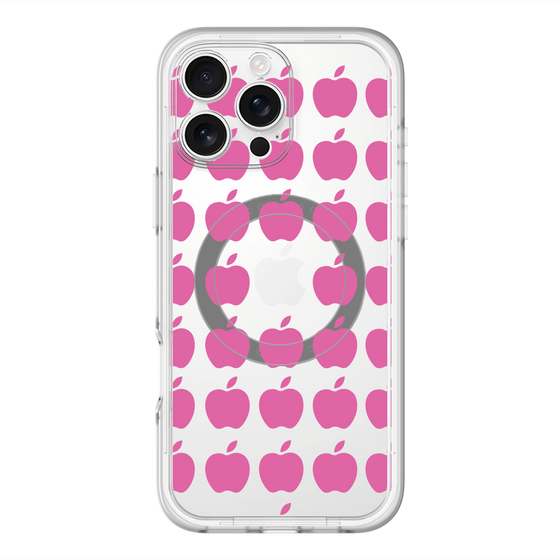 スリムプロテクションプレミアムケース with MagSafe［ Apple - Pink ］