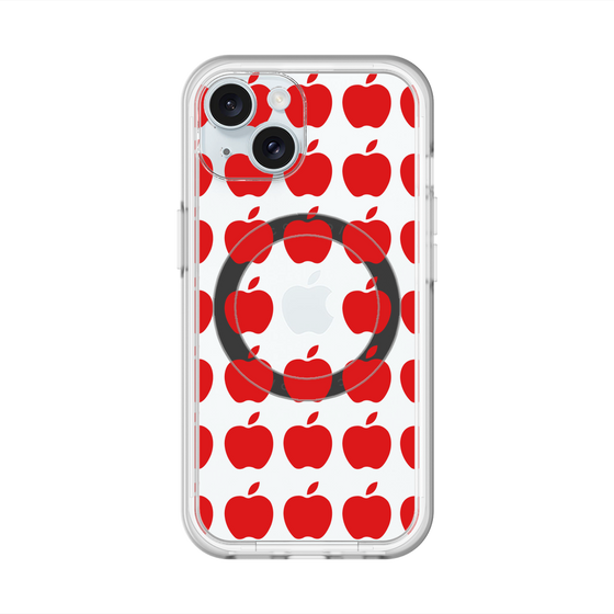 スリムプロテクションプレミアムケース with MagSafe［ Apple - Red ］