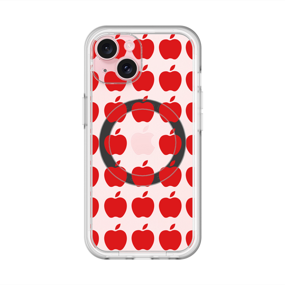 スリムプロテクションプレミアムケース with MagSafe［ Apple - Red ］