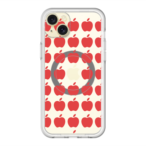 スリムプロテクションプレミアムケース with MagSafe［ Apple - Red ］