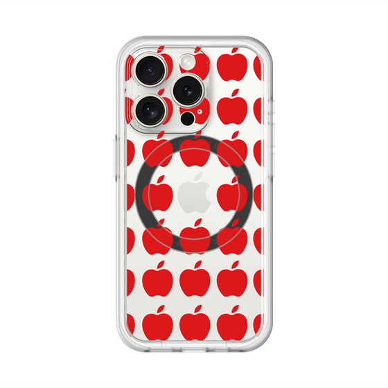 スリムプロテクションプレミアムケース with MagSafe［ Apple - Red ］