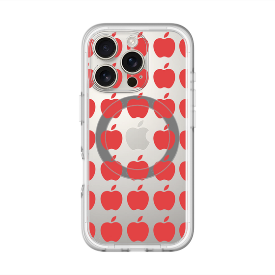 スリムプロテクションプレミアムケース with MagSafe［ Apple - Red ］