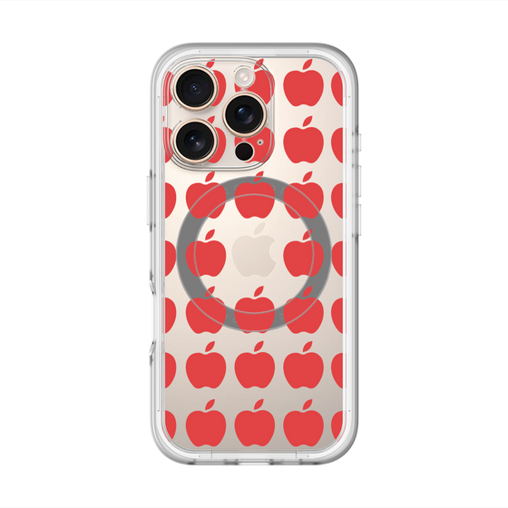 スリムプロテクションプレミアムケース with MagSafe［ Apple - Red ］
