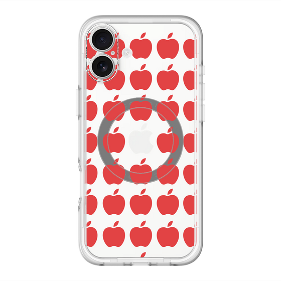 スリムプロテクションプレミアムケース with MagSafe［ Apple - Red ］