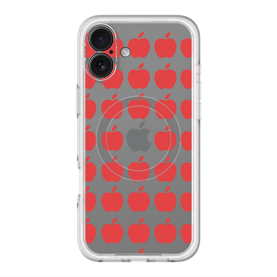 スリムプロテクションプレミアムケース with MagSafe［ Apple - Red ］