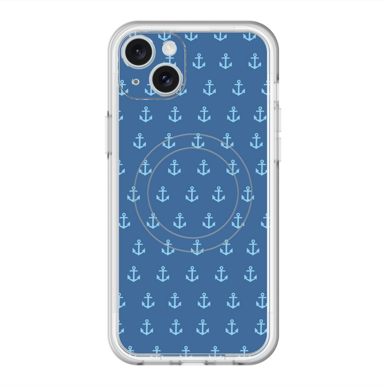 スリムプロテクションプレミアムケース with MagSafe［ Anchor - Blue ］
