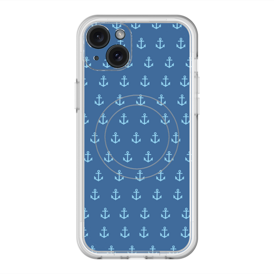 スリムプロテクションプレミアムケース with MagSafe［ Anchor - Blue ］