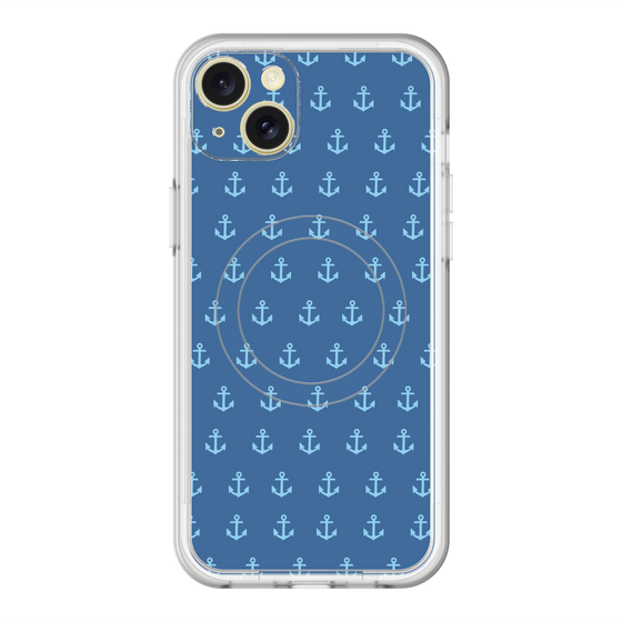 スリムプロテクションプレミアムケース with MagSafe［ Anchor - Blue ］