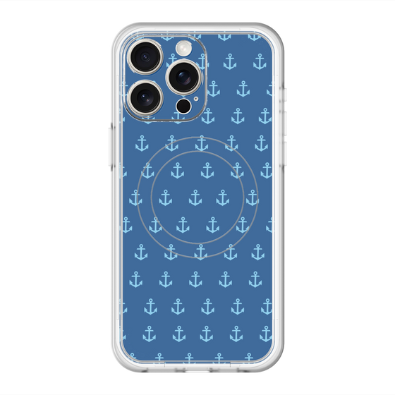 スリムプロテクションプレミアムケース with MagSafe［ Anchor - Blue ］