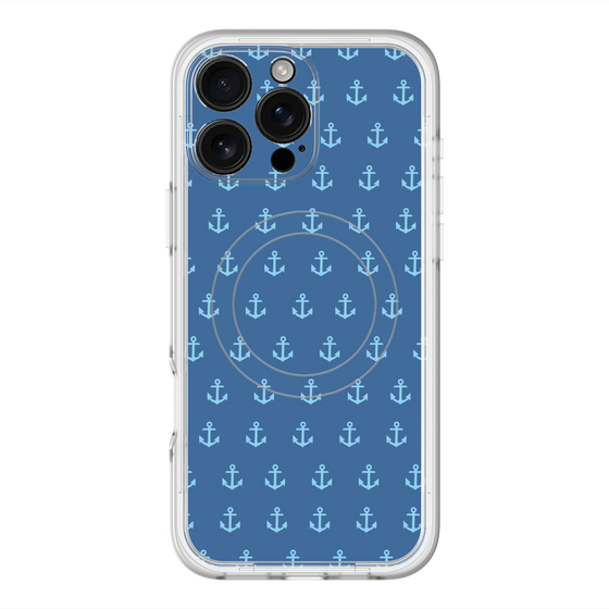 スリムプロテクションプレミアムケース with MagSafe［ Anchor - Blue ］