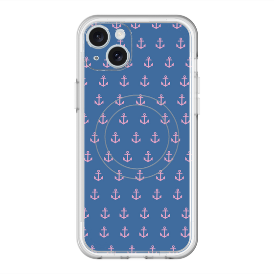 スリムプロテクションプレミアムケース with MagSafe［ Anchor - Pink ］