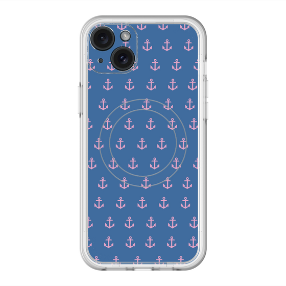 スリムプロテクションプレミアムケース with MagSafe［ Anchor - Pink ］