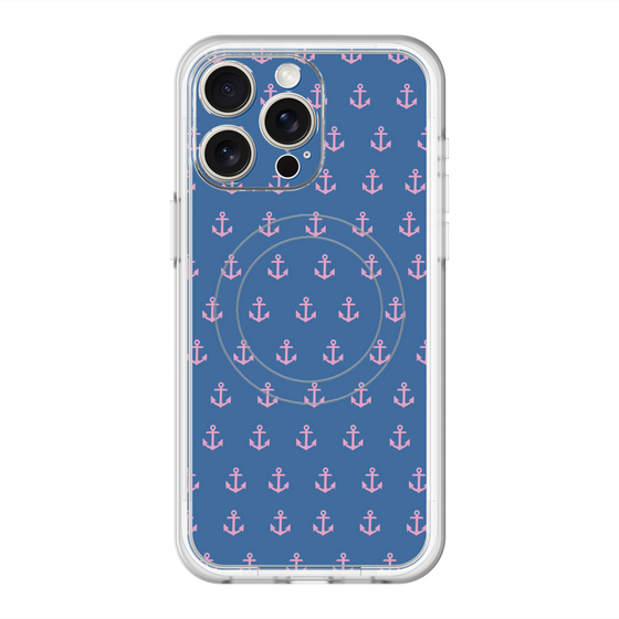 スリムプロテクションプレミアムケース with MagSafe［ Anchor - Pink ］