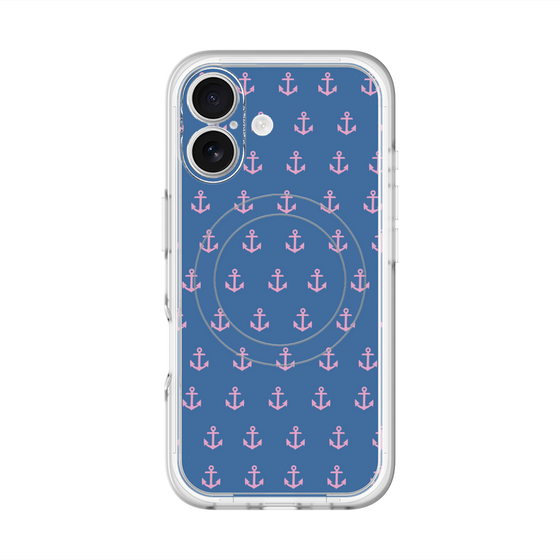 スリムプロテクションプレミアムケース with MagSafe［ Anchor - Pink ］