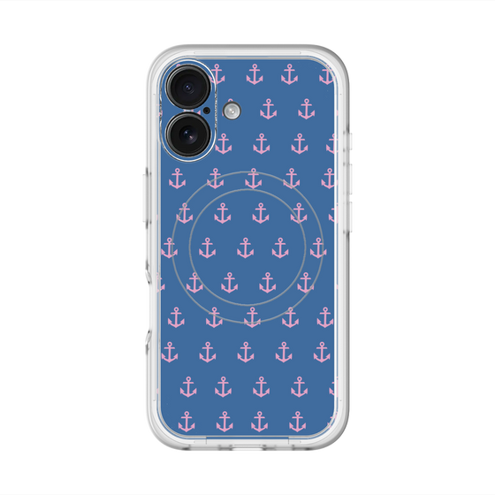 スリムプロテクションプレミアムケース with MagSafe［ Anchor - Pink ］