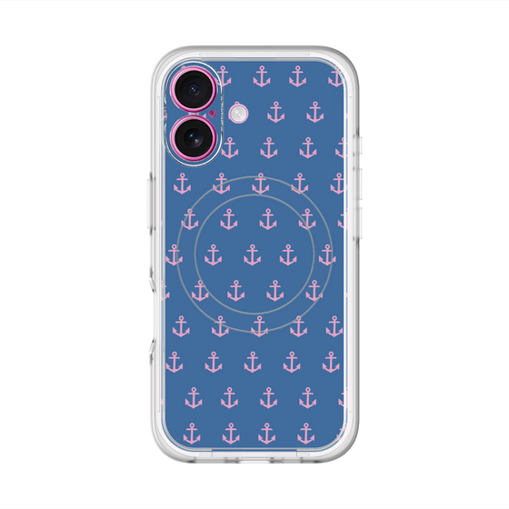 スリムプロテクションプレミアムケース with MagSafe［ Anchor - Pink ］