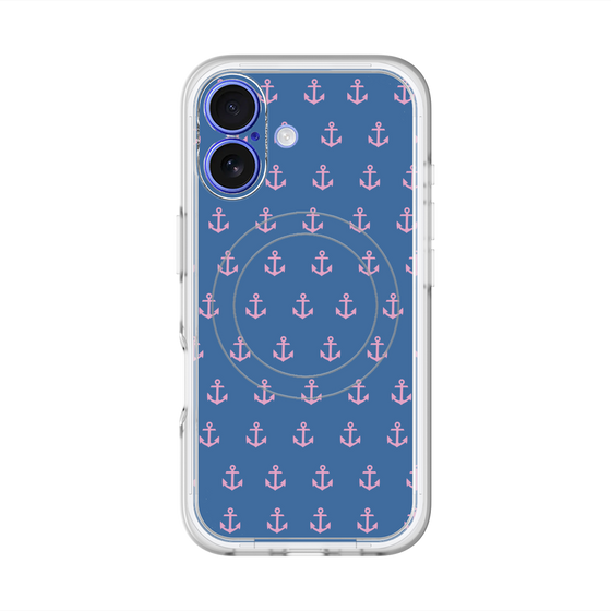 スリムプロテクションプレミアムケース with MagSafe［ Anchor - Pink ］