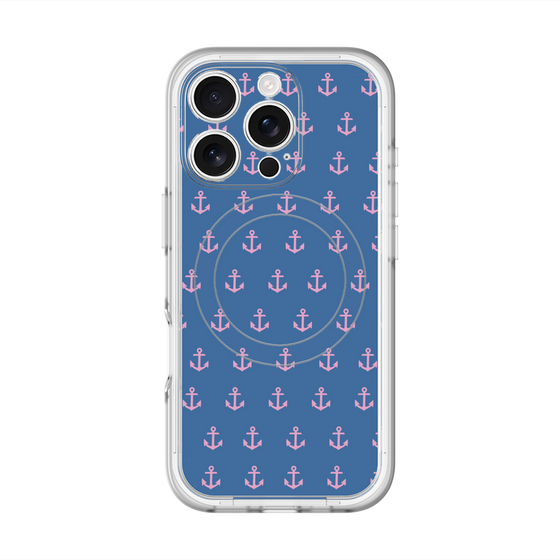スリムプロテクションプレミアムケース with MagSafe［ Anchor - Pink ］