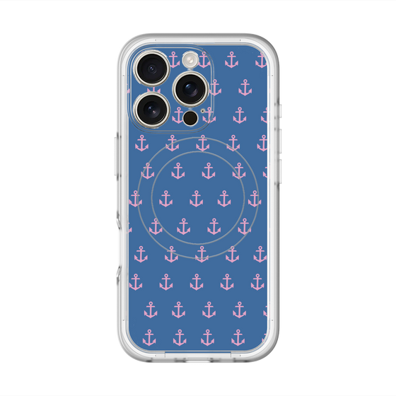 スリムプロテクションプレミアムケース with MagSafe［ Anchor - Pink ］