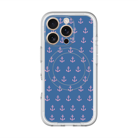 スリムプロテクションプレミアムケース with MagSafe［ Anchor - Pink ］