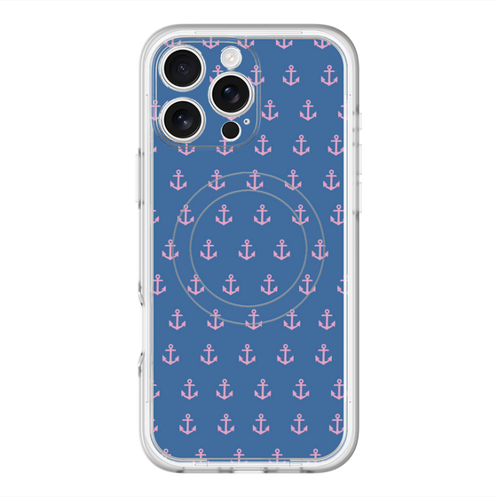 スリムプロテクションプレミアムケース with MagSafe［ Anchor - Pink ］