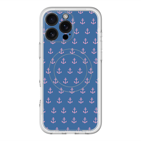 スリムプロテクションプレミアムケース with MagSafe［ Anchor - Pink ］