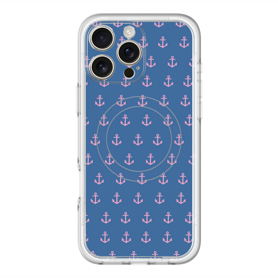 スリムプロテクションプレミアムケース with MagSafe［ Anchor - Pink ］