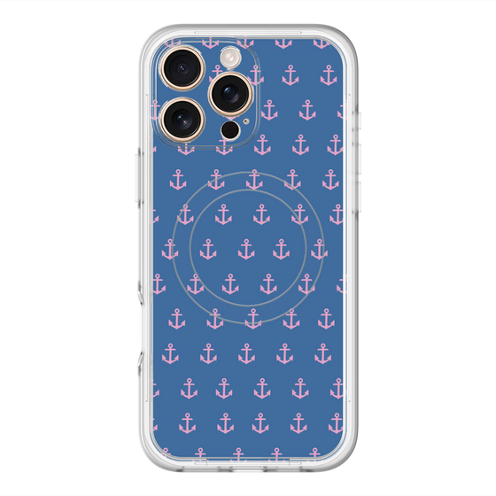 スリムプロテクションプレミアムケース with MagSafe［ Anchor - Pink ］