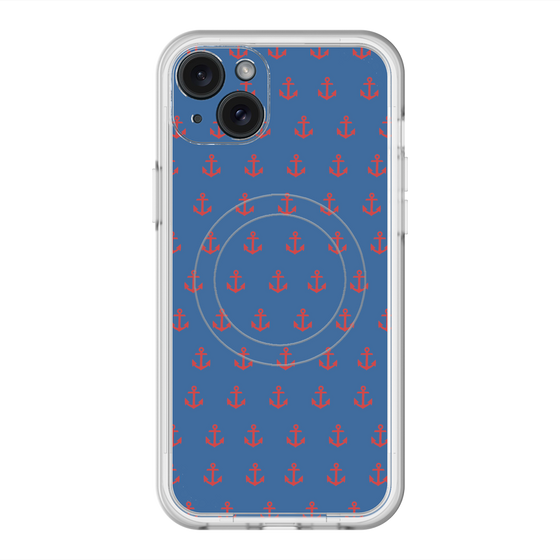 スリムプロテクションプレミアムケース with MagSafe［ Anchor - Red ］