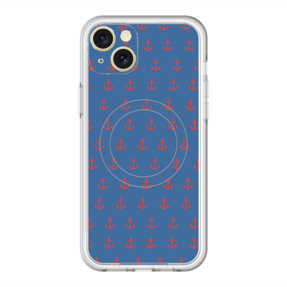スリムプロテクションプレミアムケース with MagSafe［ Anchor - Red ］