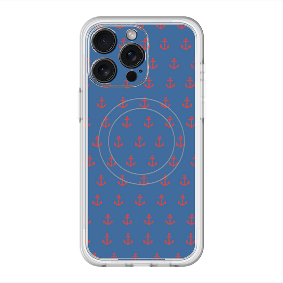 スリムプロテクションプレミアムケース with MagSafe［ Anchor - Red ］