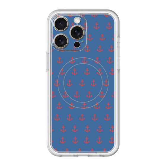 スリムプロテクションプレミアムケース with MagSafe［ Anchor - Red ］