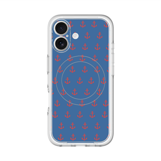 スリムプロテクションプレミアムケース with MagSafe［ Anchor - Red ］