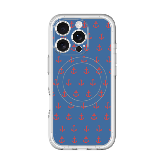 スリムプロテクションプレミアムケース with MagSafe［ Anchor - Red ］