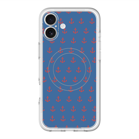 スリムプロテクションプレミアムケース with MagSafe［ Anchor - Red ］
