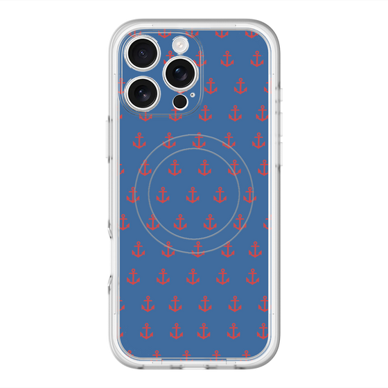スリムプロテクションプレミアムケース with MagSafe［ Anchor - Red ］