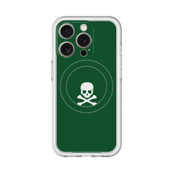 スリムプロテクションプレミアムケース with MagSafe［ スカル - Green ］