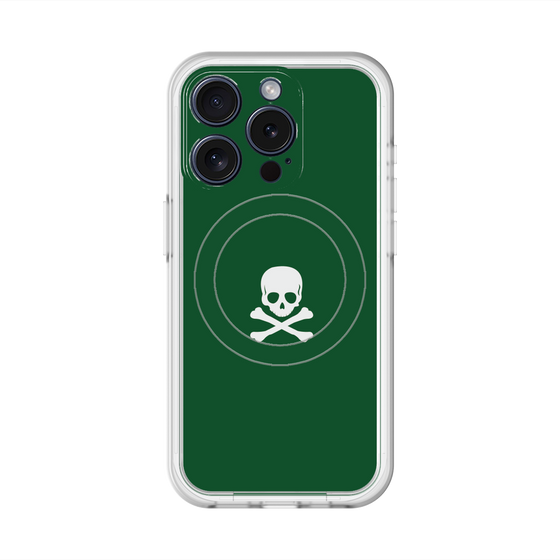 スリムプロテクションプレミアムケース with MagSafe［ スカル - Green ］