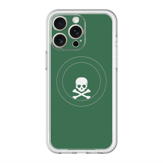 スリムプロテクションプレミアムケース with MagSafe［ スカル - Green ］