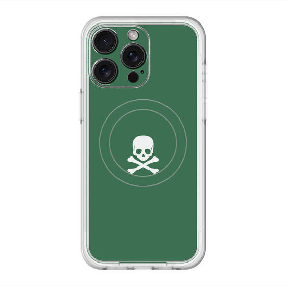 スリムプロテクションプレミアムケース with MagSafe［ スカル - Green ］