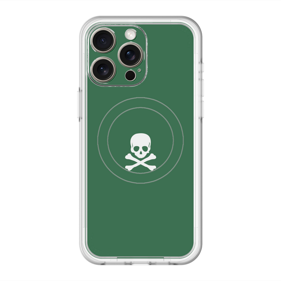 スリムプロテクションプレミアムケース with MagSafe［ スカル - Green ］