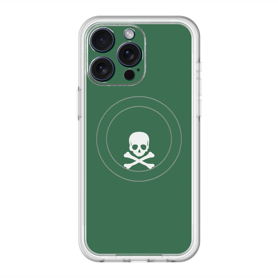 スリムプロテクションプレミアムケース with MagSafe［ スカル - Green ］